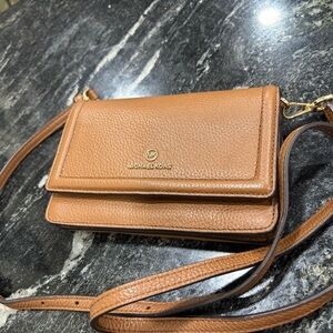 Michael Kors Brown Leather Crossbody Bag